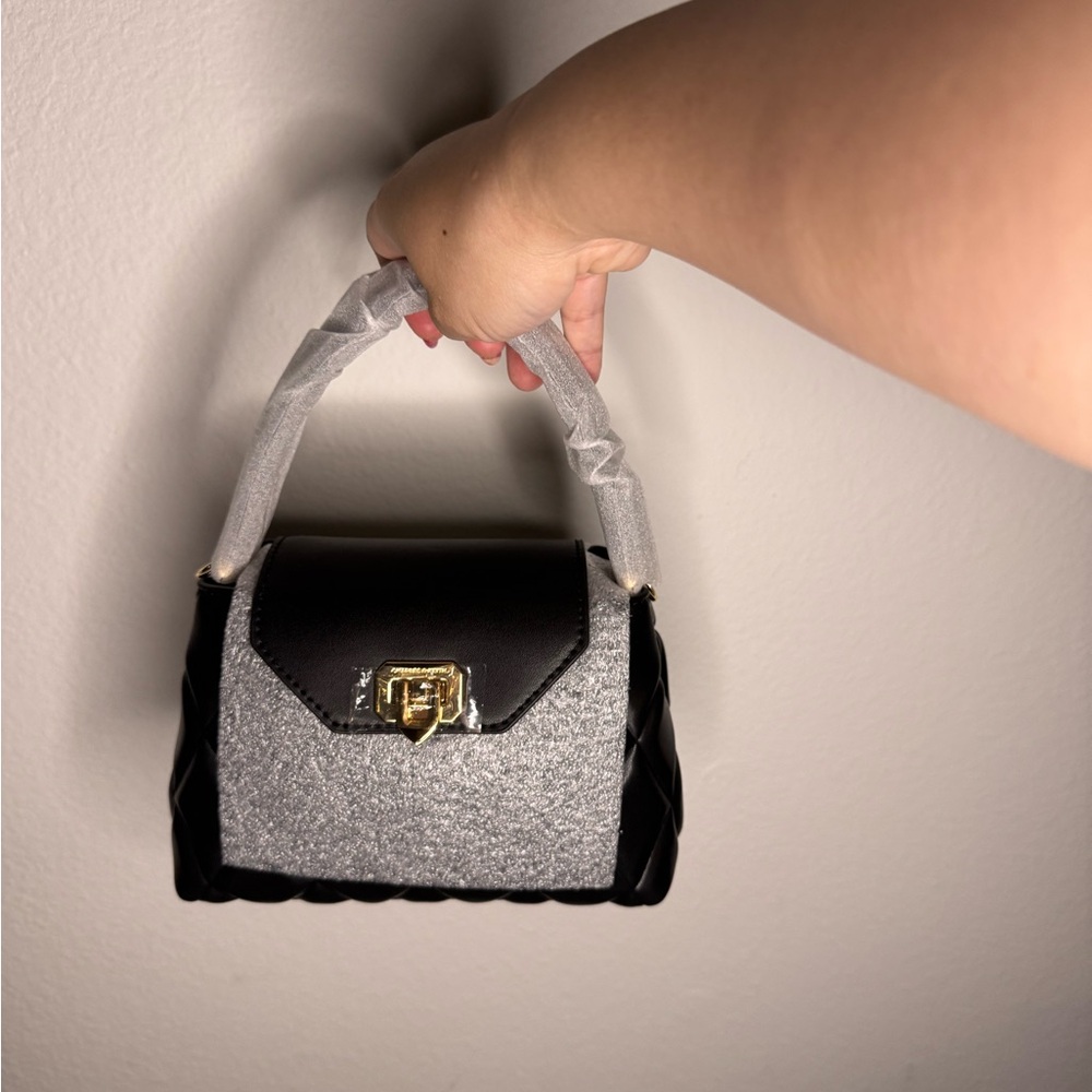 Charles and Keith Arwen Quilted Braided-Strap Top Handle Bag - Black